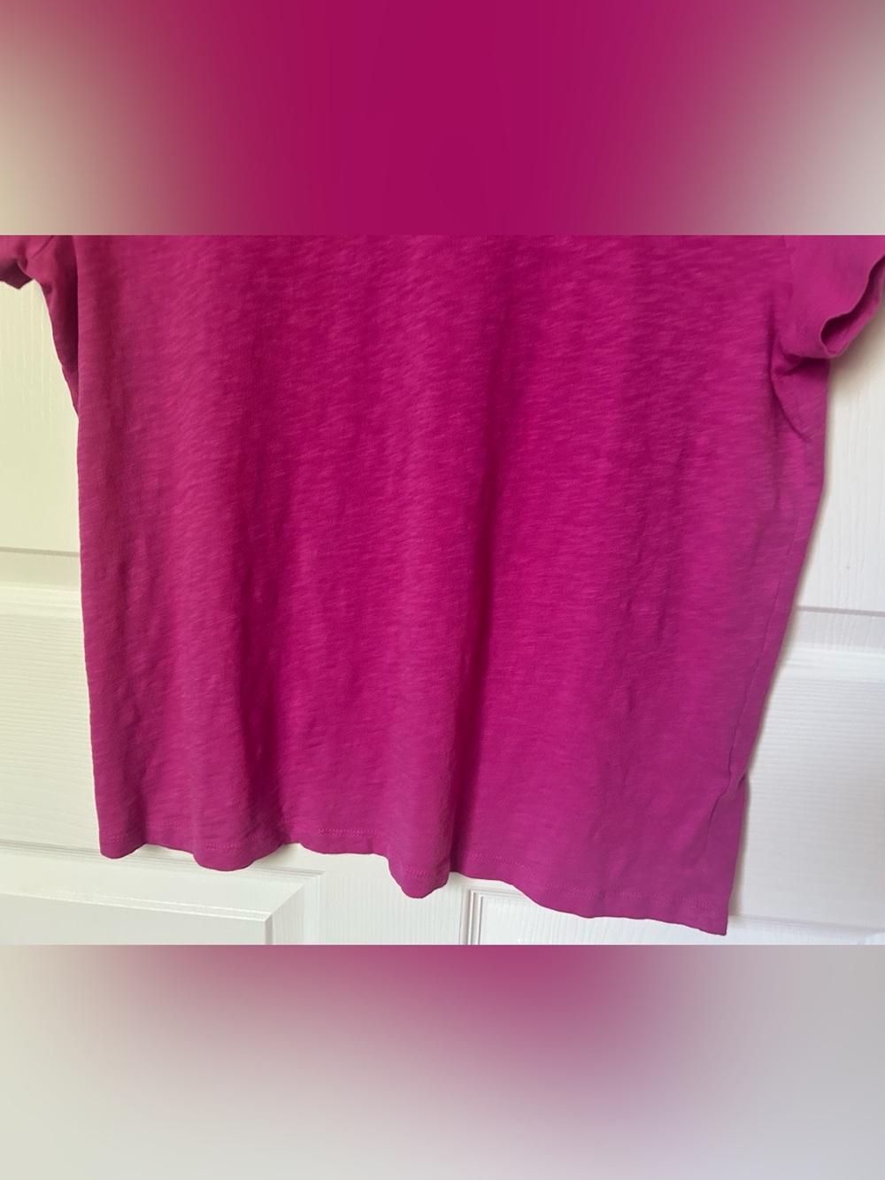 J. Crew Pink/Magenta Short Sleeve Casual Girlfriend Tee Shirt Size Large - Picture 6 of 8